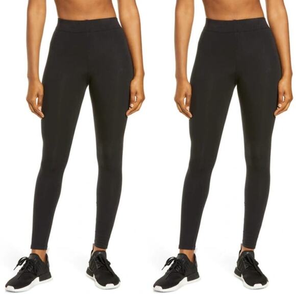 Good American Lounge Leggings Pull On High Waist Stretch Pants Black NWT Large - Picture 1 of 7